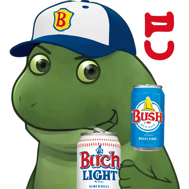 Guy drinking Busch light emoji