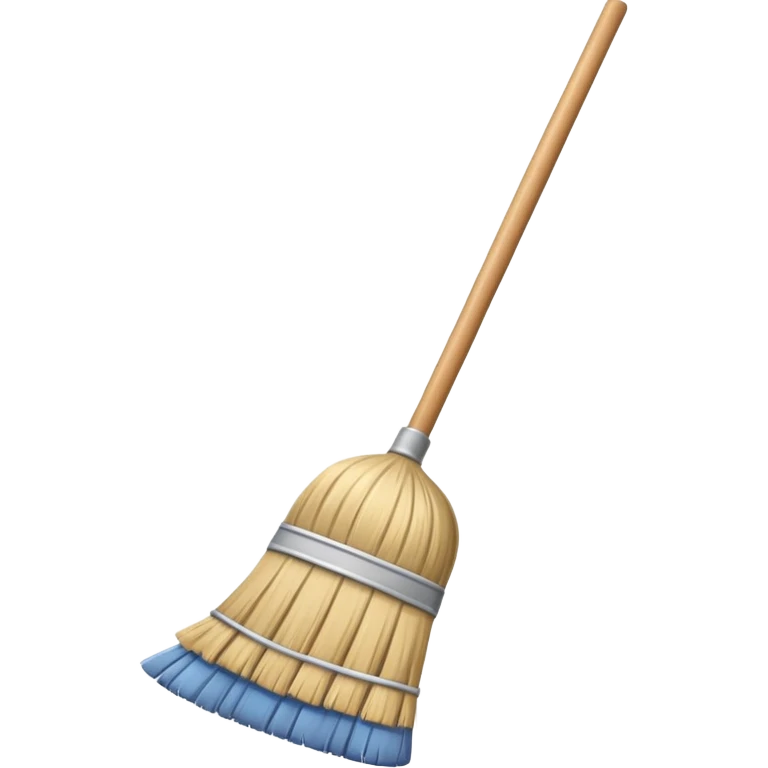 create a broom emoji sweeping away some dust  emoji