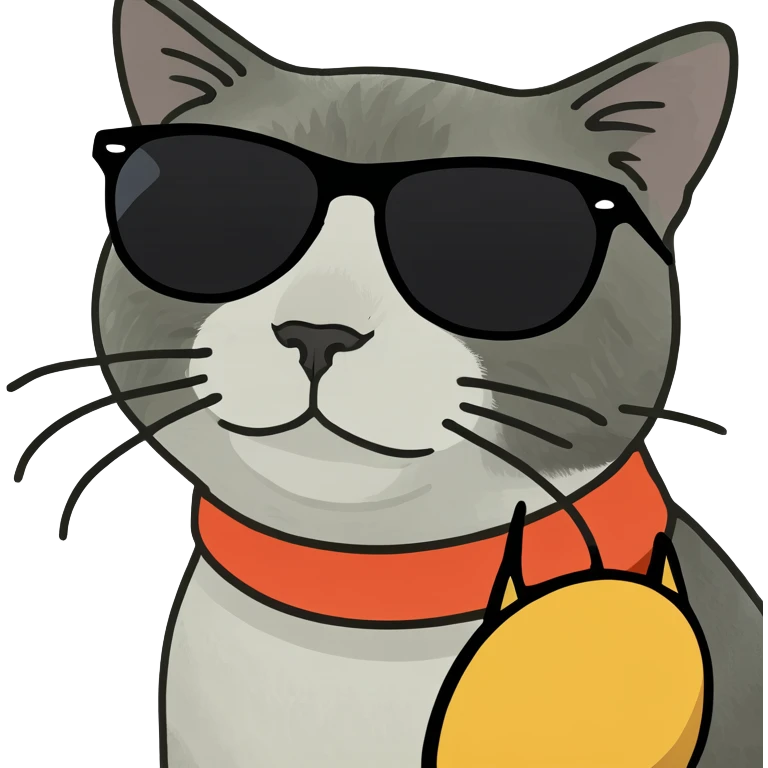 Cat with sunglasses emoji