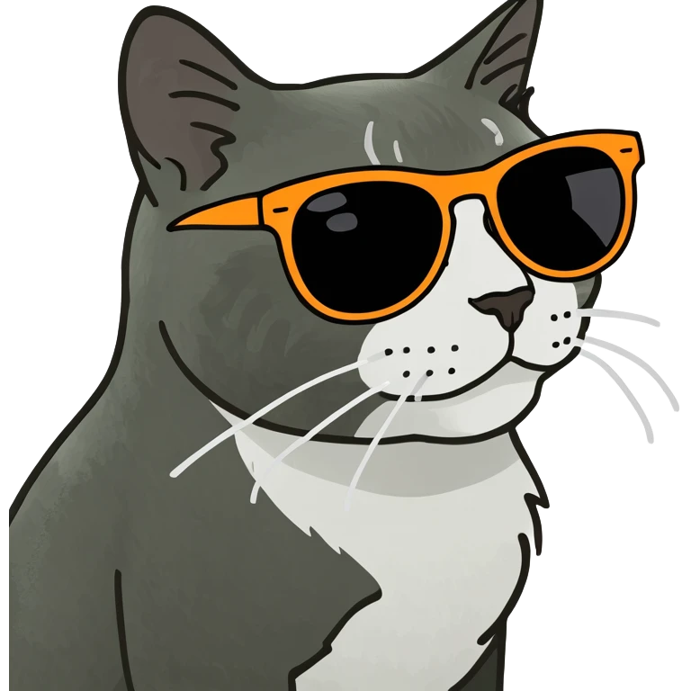 Cat with sunglasses emoji