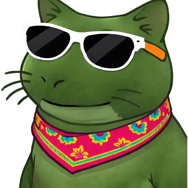 Cat with sunglasses emoji