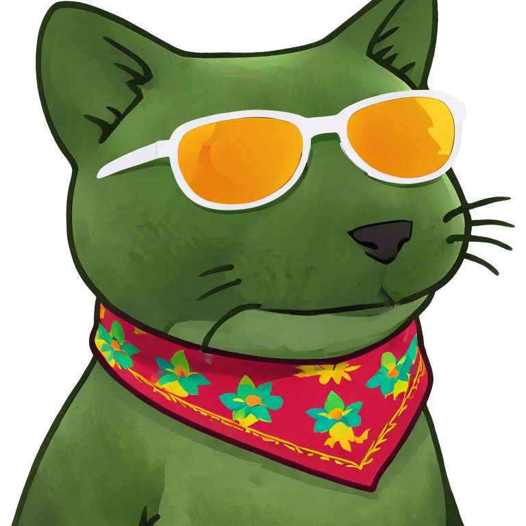 Cat with sunglasses emoji