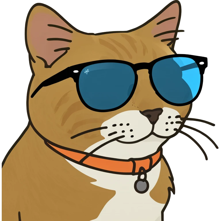 Cat with sunglasses emoji