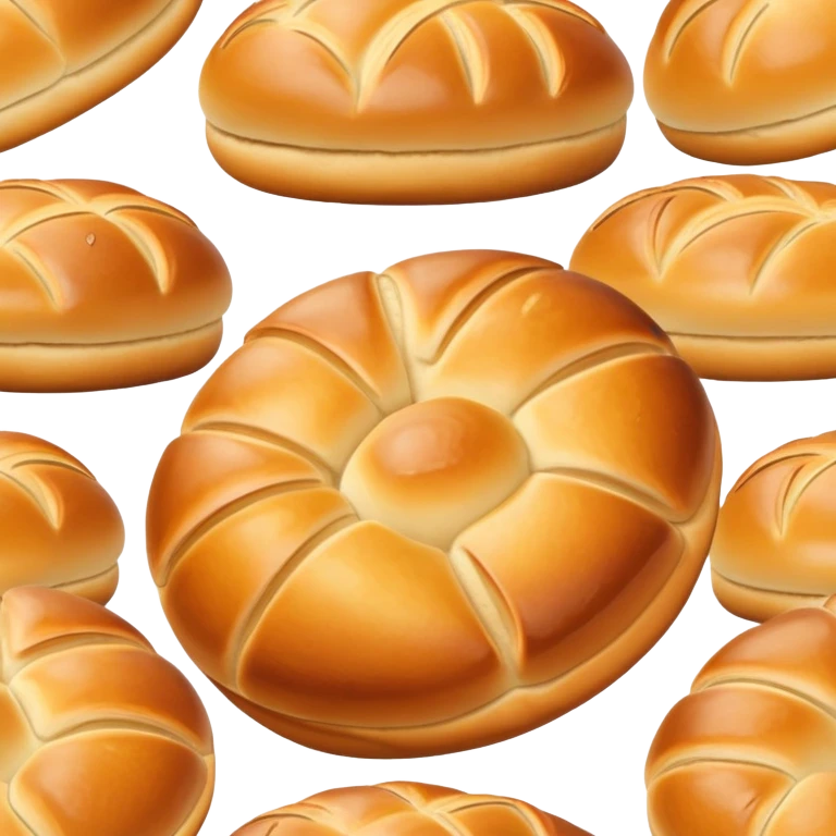 single golden brown soft textured Kartoffelbrötchen emoji
