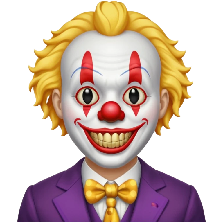 criar um palhaço c dente de ouro usando terno emoji