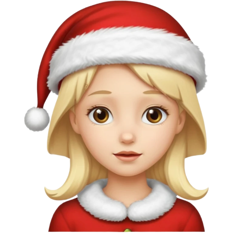 Blondie girl santa clauss emoji