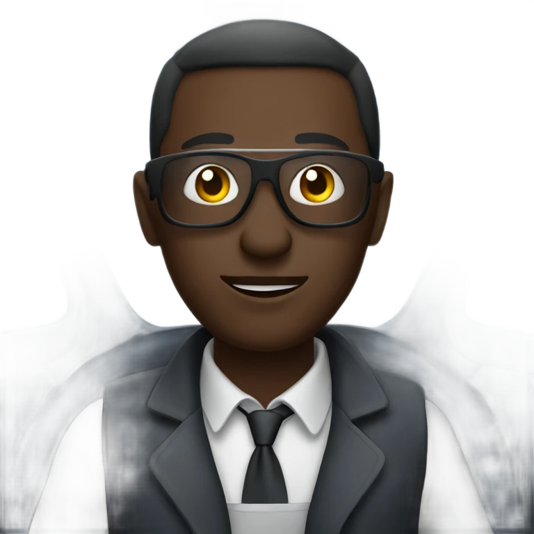 a dark man driving a airplane emoji