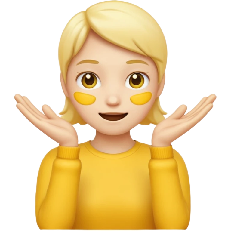 yellow emoji who do fingermouthing pose emoji