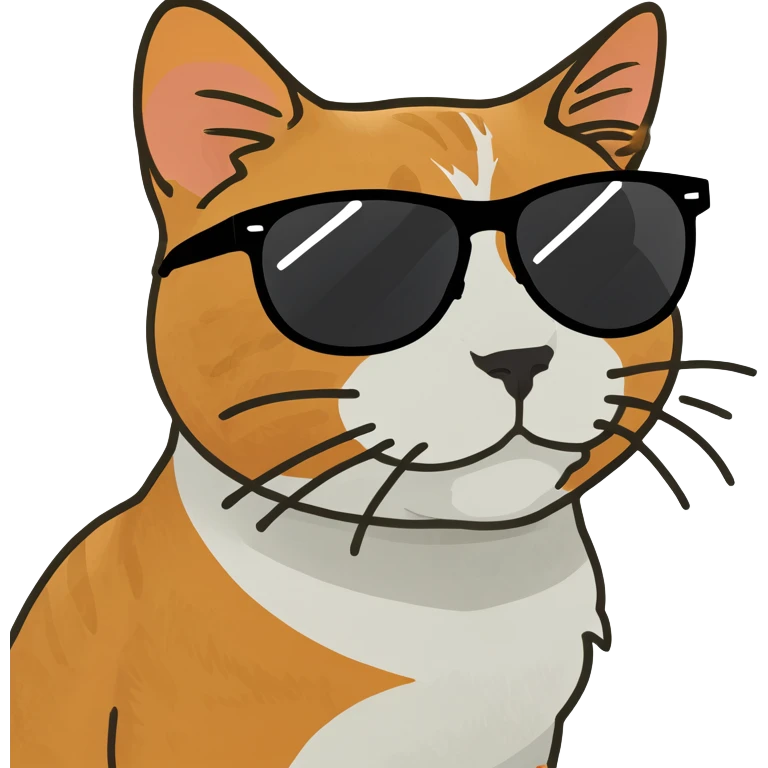 Cat with sunglasses emoji