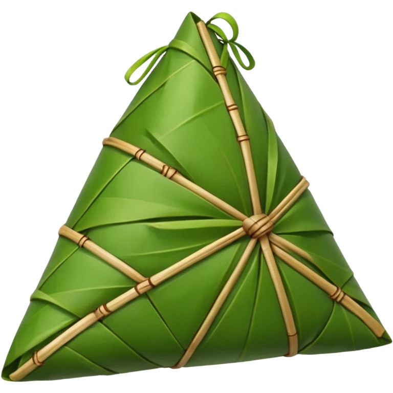 zongzi, triangular shape, bamboo leaf wrapping emoji