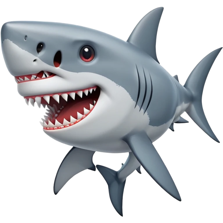 Shark with gray body and sharp teeth emoji
