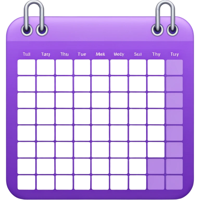 weekly calendar purple emoji