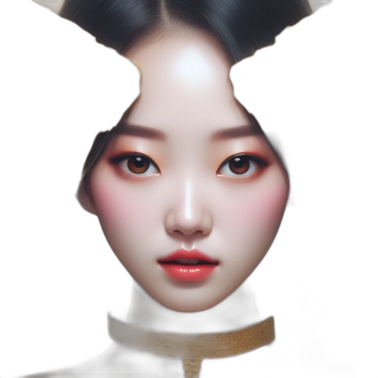 Korean girl-,-david-bellemere,-bare-belly, -wings,-choker,-bathed-in-shadows,-fov-90-degrees,-short-lighting, -I-usm,-cold-colors,-gilded-technique,-extremely-hyper-aesthetic, -absurdres emoji