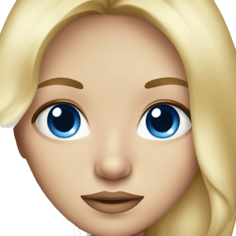 blonde model with blue eyes emoji