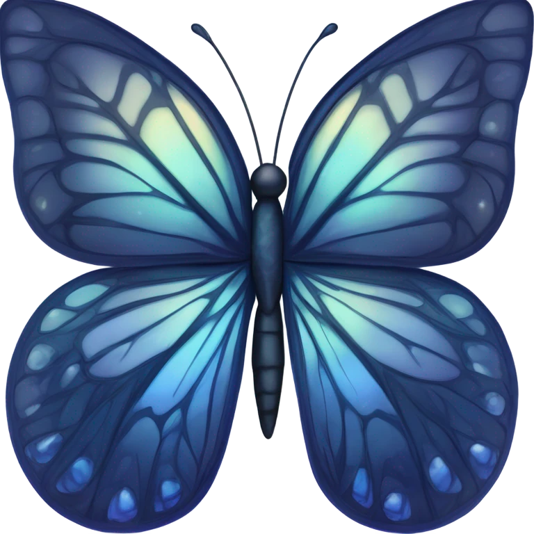 dark blue butterfly  emoji