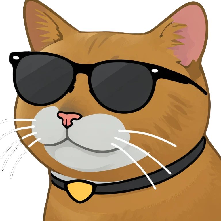 Cat with sunglasses emoji