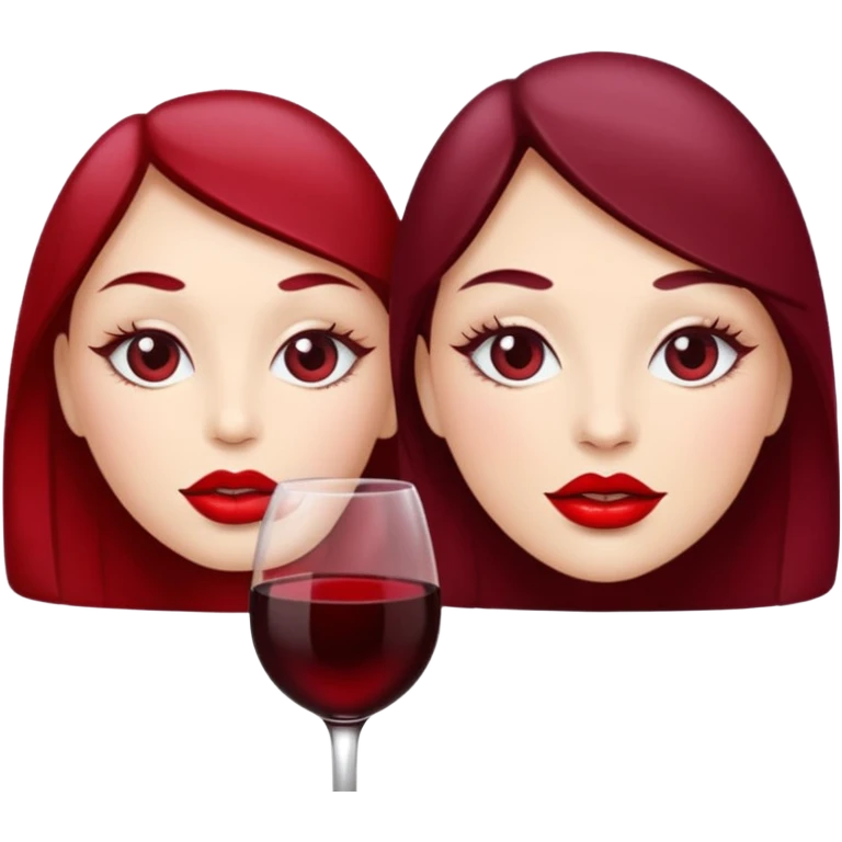 💋🍷 in red wine colour emoji