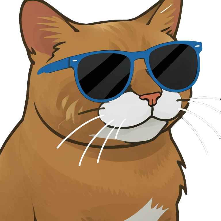 Cat with sunglasses emoji
