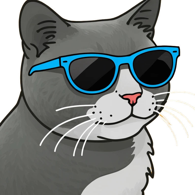 Cat with sunglasses emoji