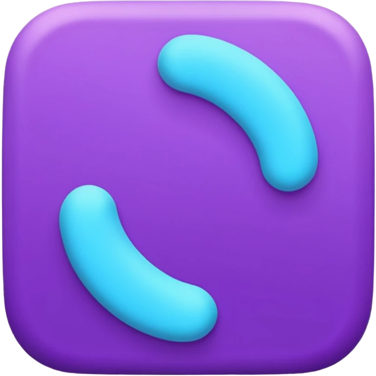 
purple and cian correct emoji