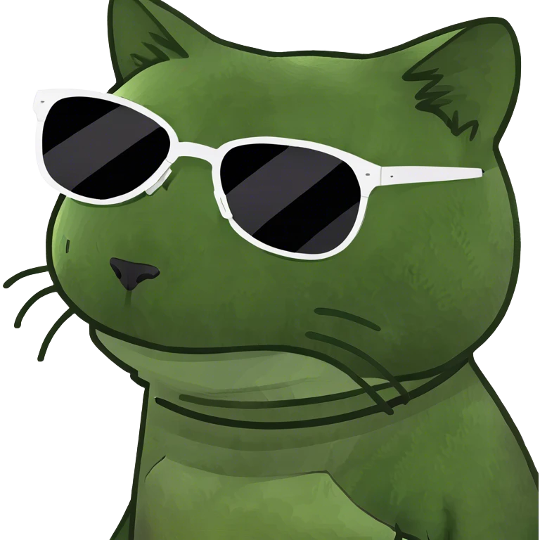 Cat with sunglasses emoji