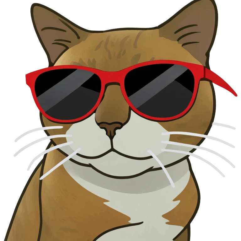 Cat with sunglasses emoji