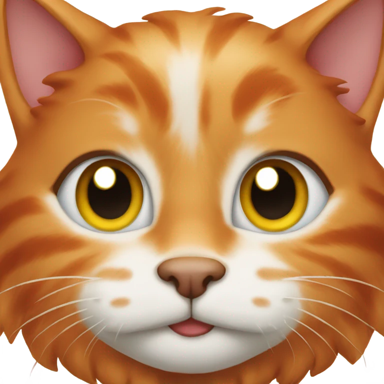 ginger cat with bright red nose emoji