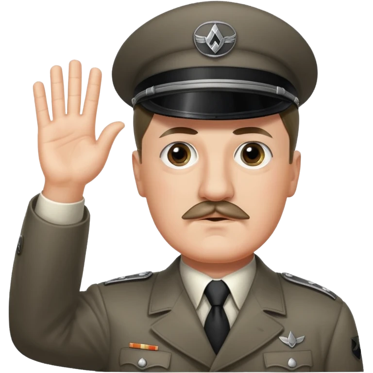 Hitler raising one hand straight up like a salute emoji | AI Emoji ...