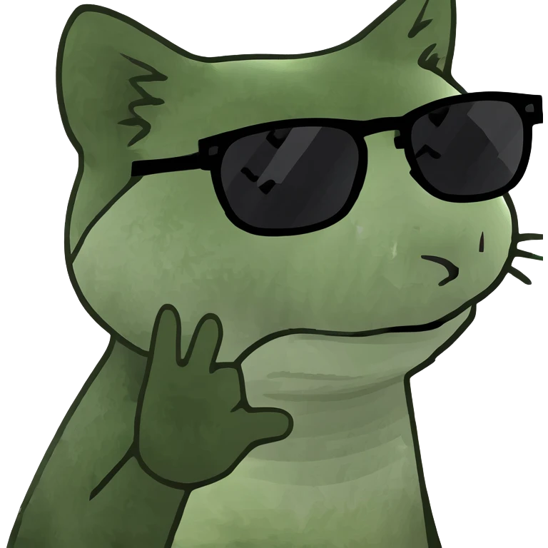 Cat with sunglasses emoji