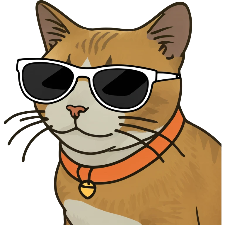 Cat with sunglasses emoji