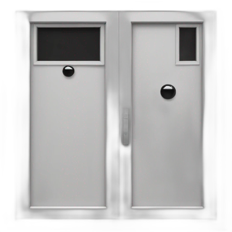 Large windowless rectangular matte black door white th pk ocular handle and a vertical BCD sight Adjace emoji
