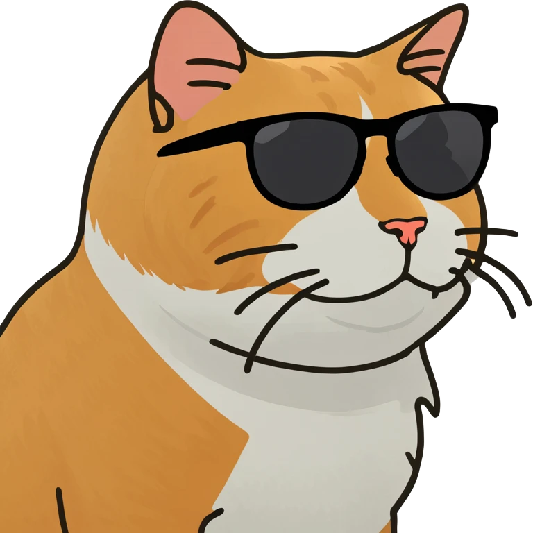 Cat with sunglasses emoji