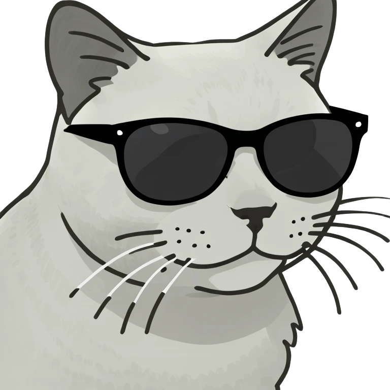 Cat with sunglasses emoji