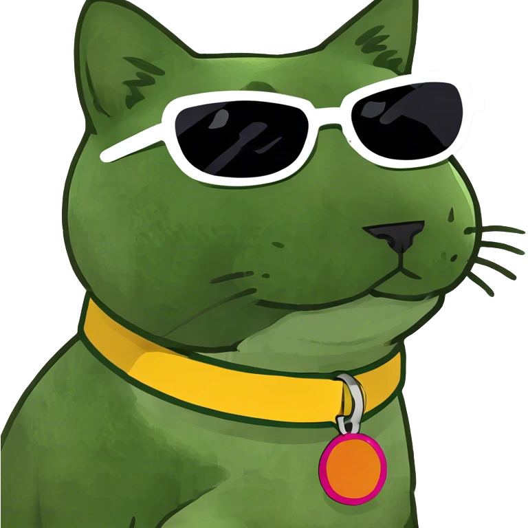 Cat with sunglasses emoji