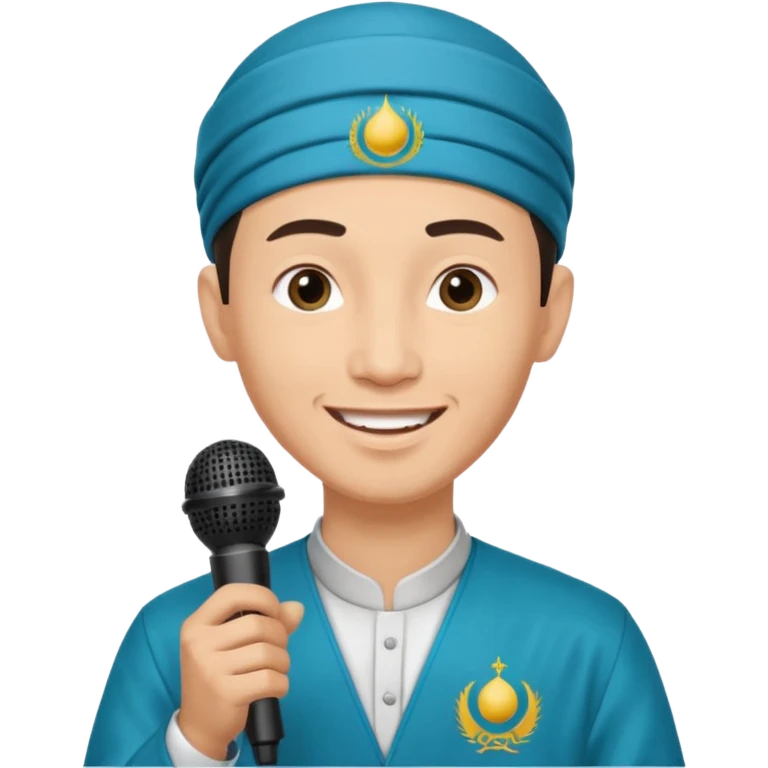 Мужчина с микрофоном, нужен казах. Для рамадана emoji