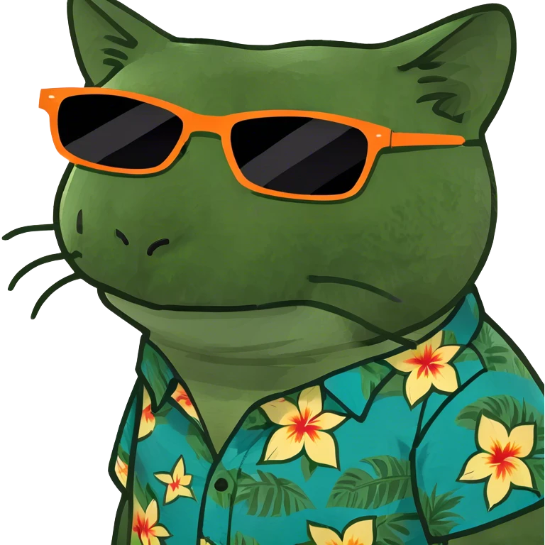 Cat with sunglasses emoji