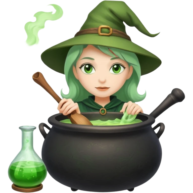 green witch cooking potion emoji