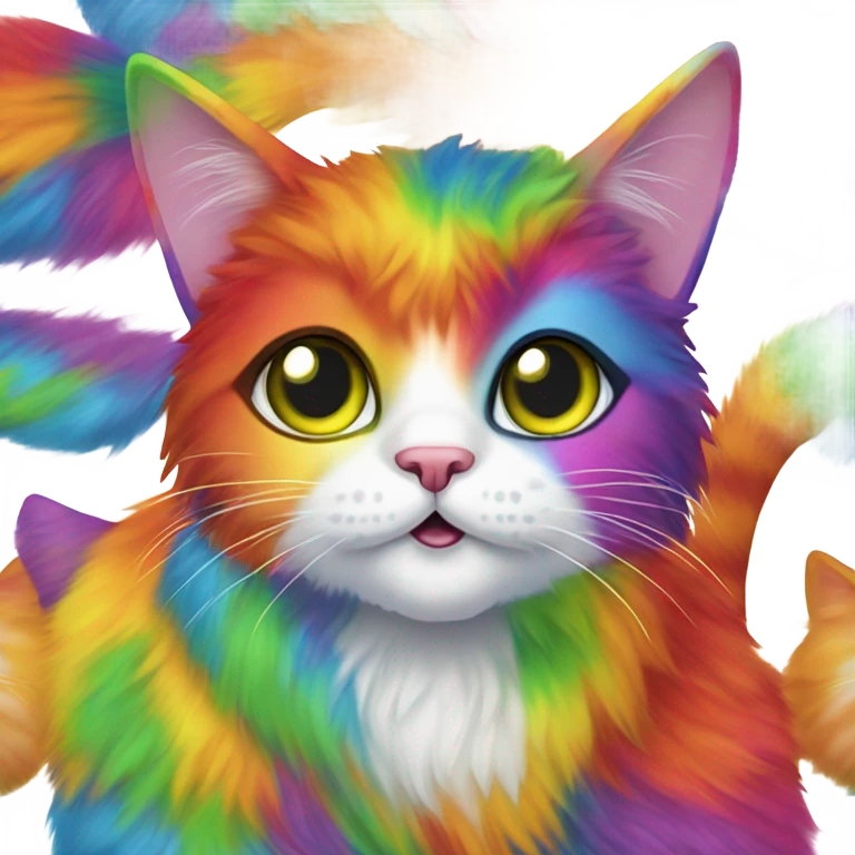 Rainbow cat emoji