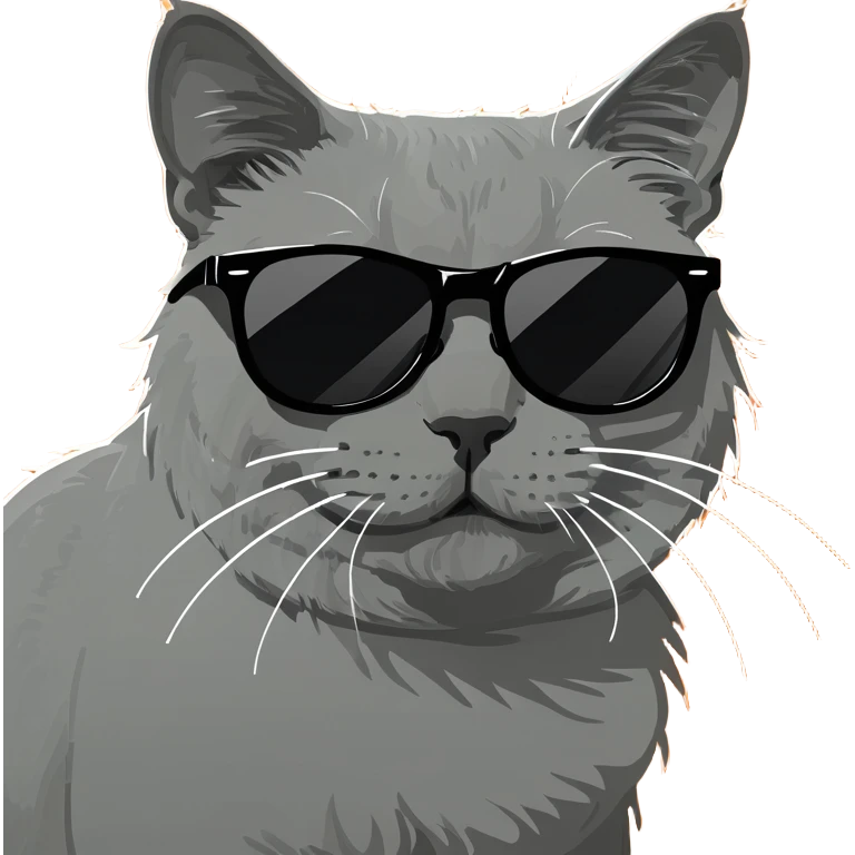 Cat with sunglasses emoji