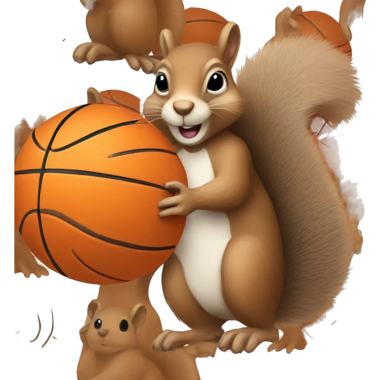 Squirrel with a basketball  emoji
