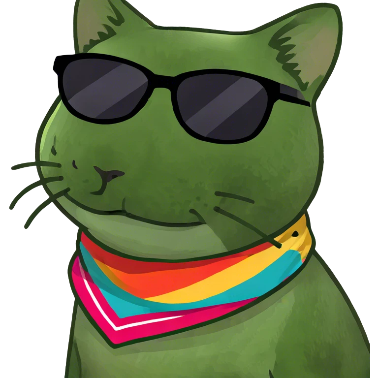 Cat with sunglasses emoji