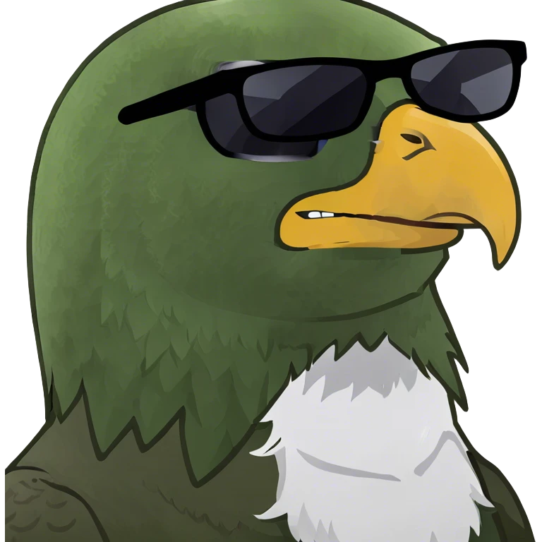 Bald eagle sunglasses  emoji