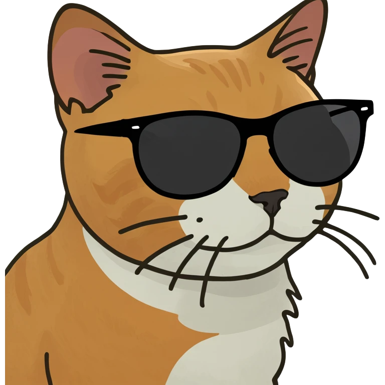 Cat with sunglasses emoji