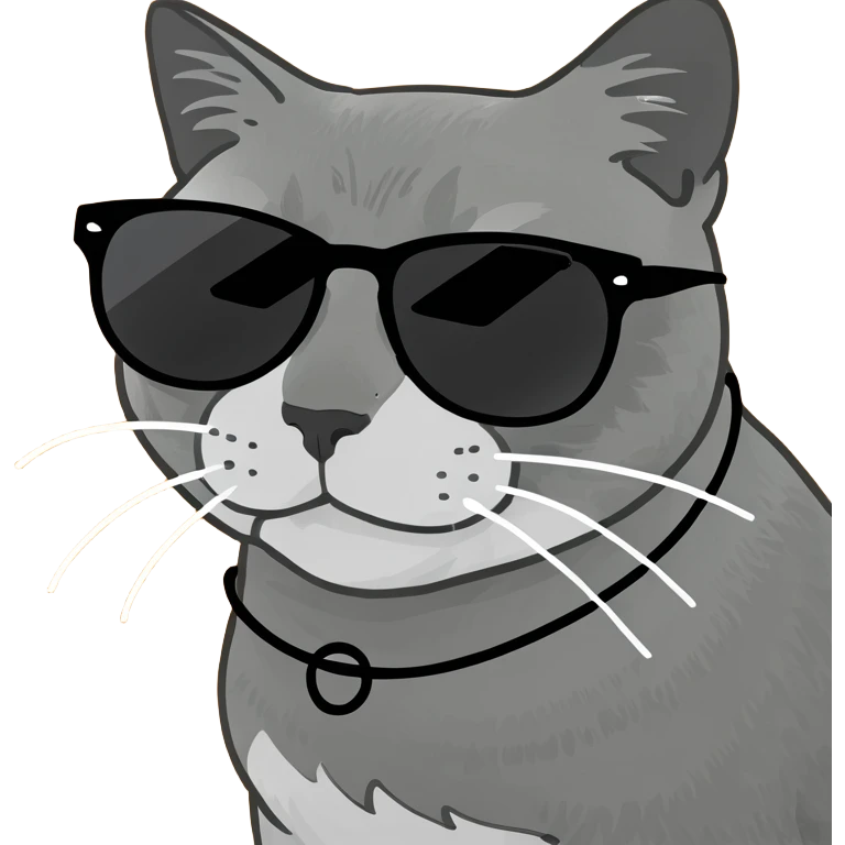 Cat with sunglasses emoji