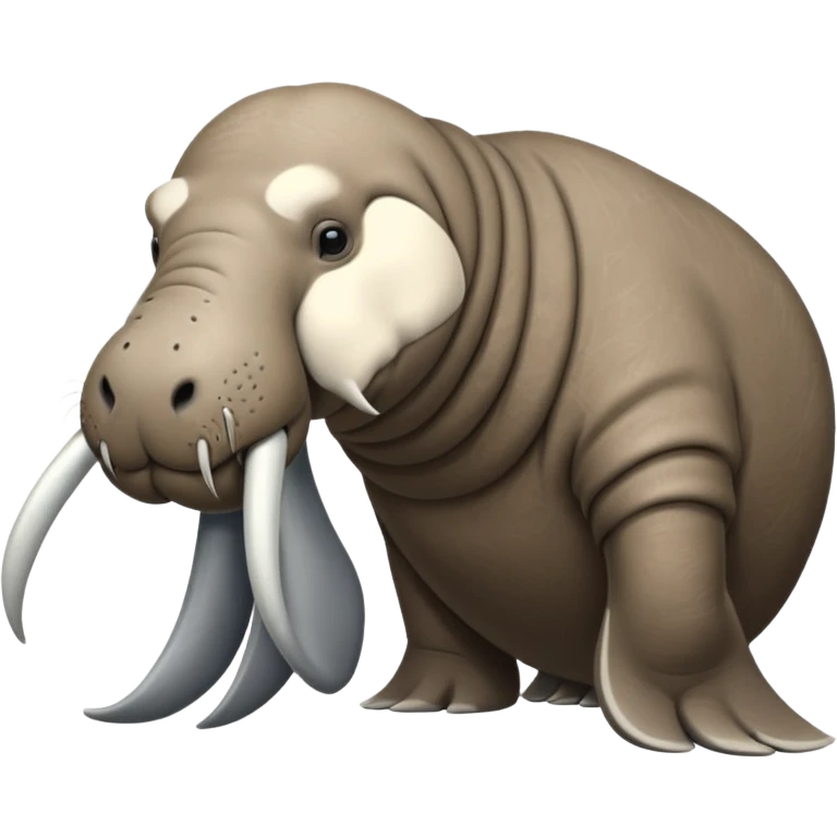 Walrus facing left side view emoji