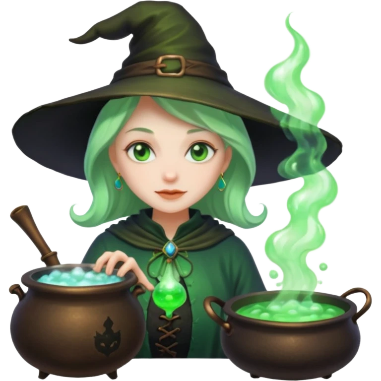 green witch cooking potion emoji