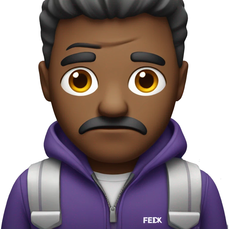 Grumpy FedEx guy emoji