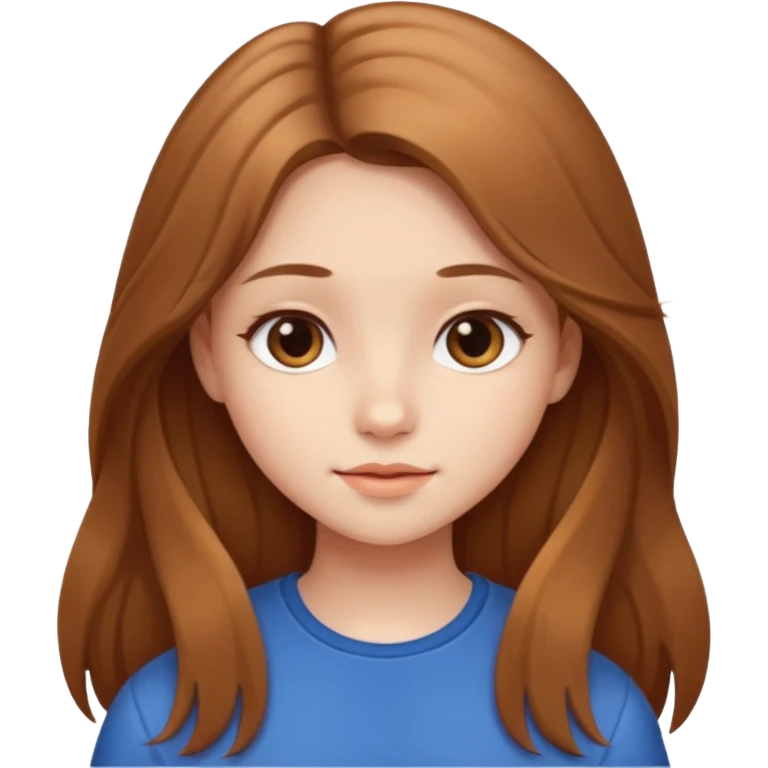 милая девушка с русыми длинными волосами emoji