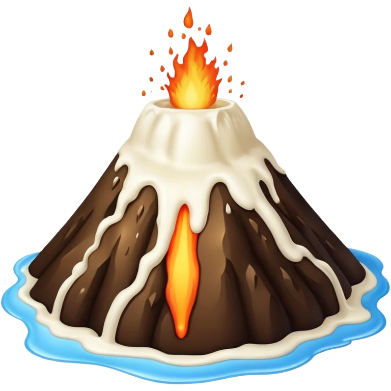 Milk coming out of a volcano  emoji