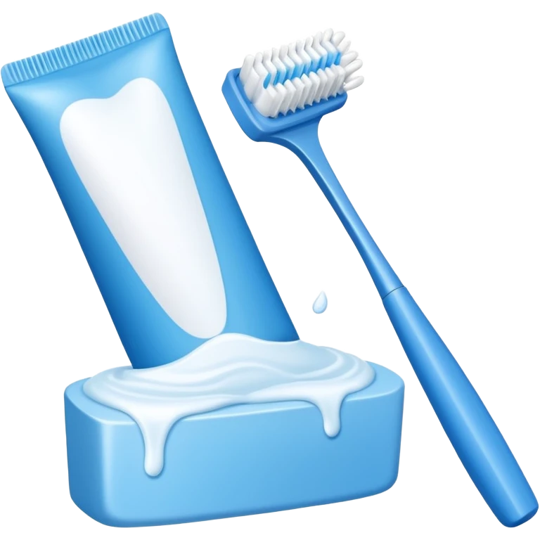 toothpaste and toothbrush emoji